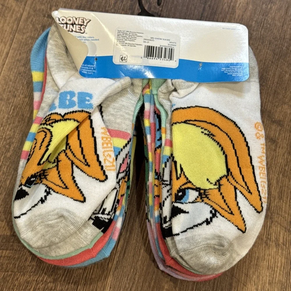 10 pk Looney Tunes RugRats Disney Mickey‎ Mouse No Show Socks 4-10 New Girl Gift
